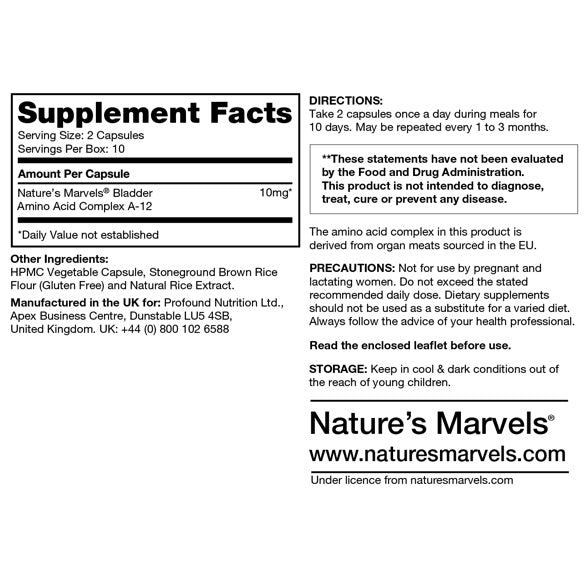 Bladder Bioregulator (Nature’s Marvels™)| 20 capsules
