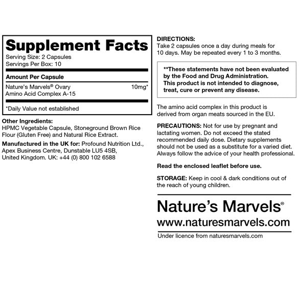 Ovary Bioregulator (Nature’s Marvels™) (20 capsules)