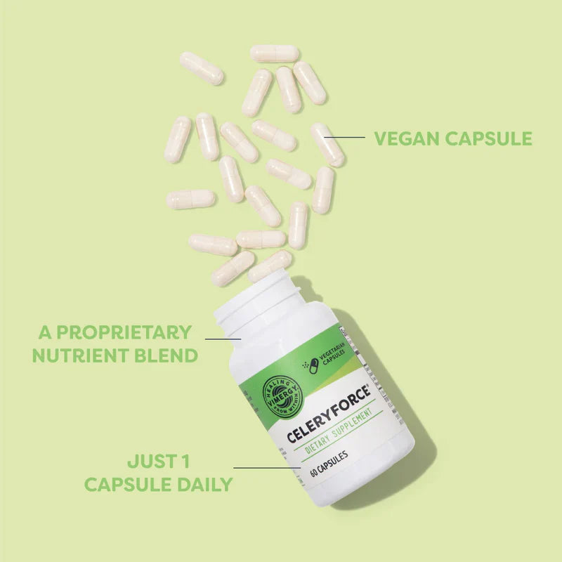 Vimergy Herbs - Celeryforce 60caps (Magnesium Glycinate, Inositol, L-Glutamine, L-Taurine, and Choline)