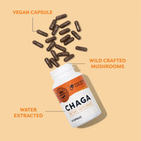 Thumbnail for Vimergy Herbs - Organic Chaga Capsules (90caps)