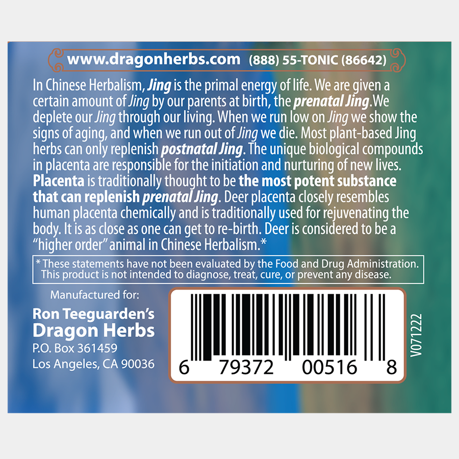 Dragon Herbs Deer Placenta 60caps 500mg