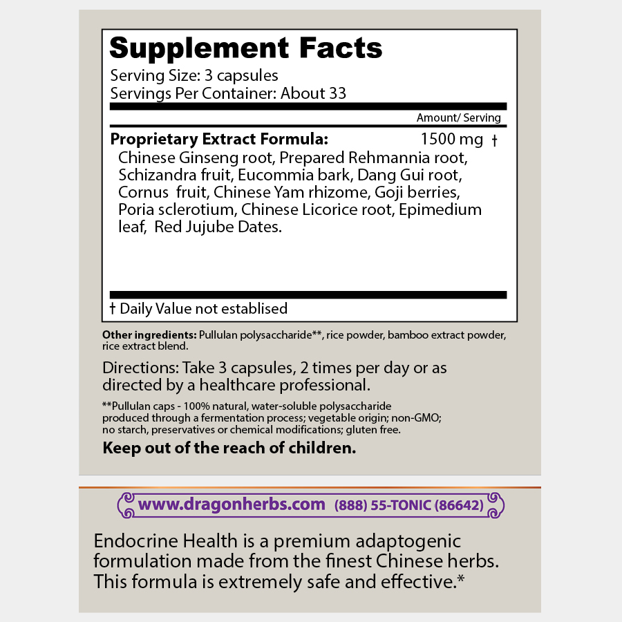Dragon Herbs Endocrine Health 500mg 100caps