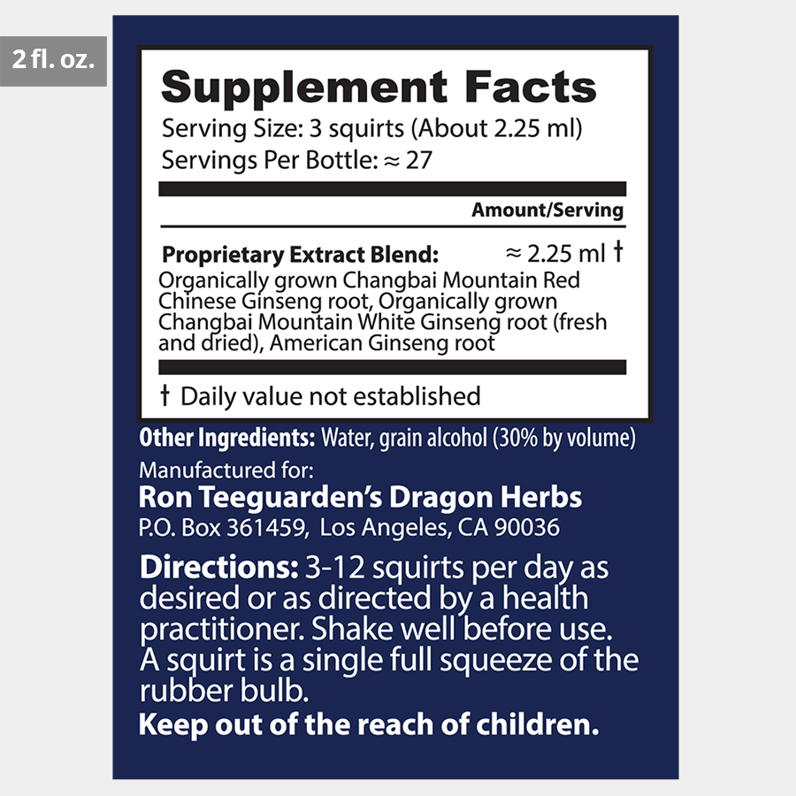 Dragon Herbs Ginseng Sublime Drops 240ml (8floz)