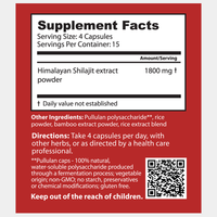 Thumbnail for Dragon Herbs High Mountain Shilajit 60caps (450mg)