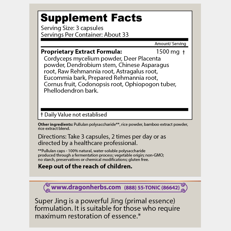 Dragon Herbs Super Jing 100caps (500mg)