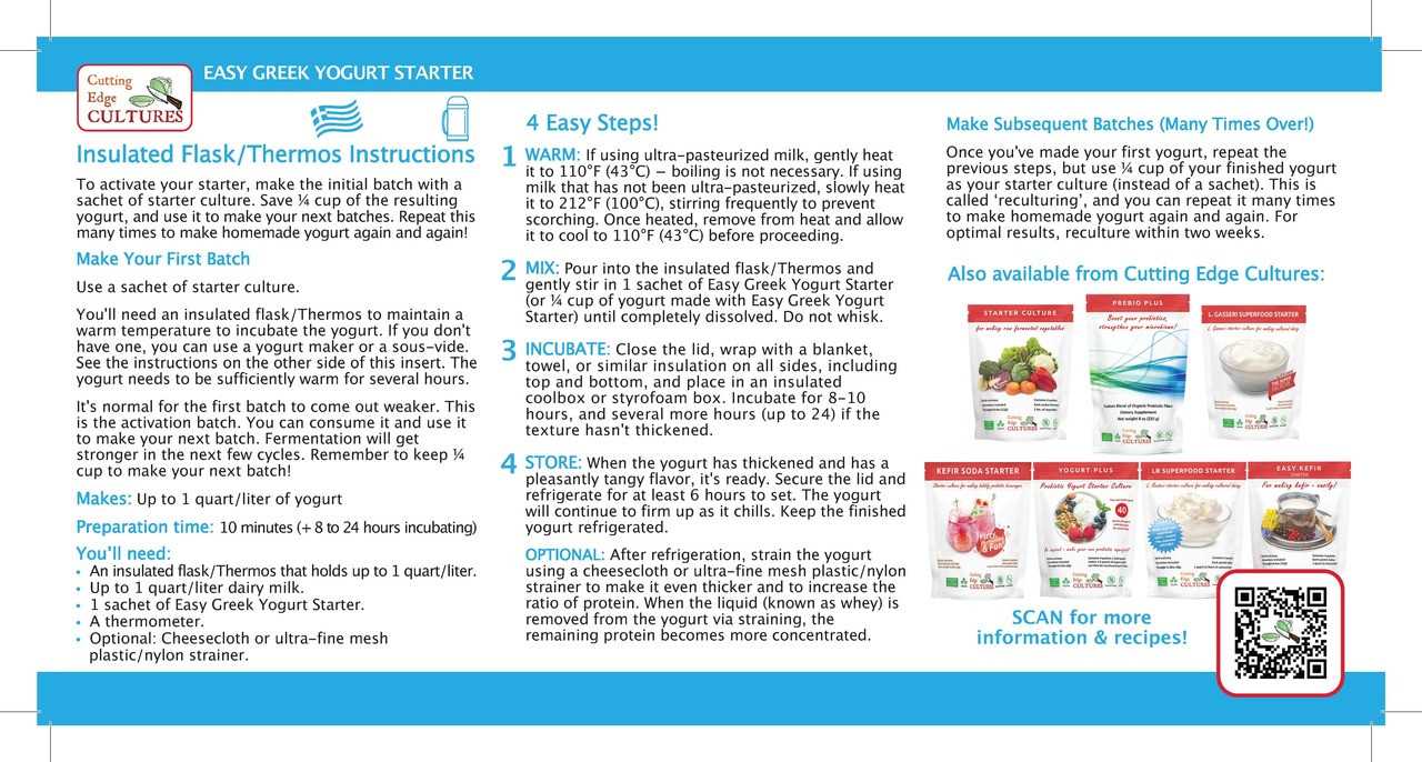 Cutting Edge Cultures | Easy Greek Yogurt starter