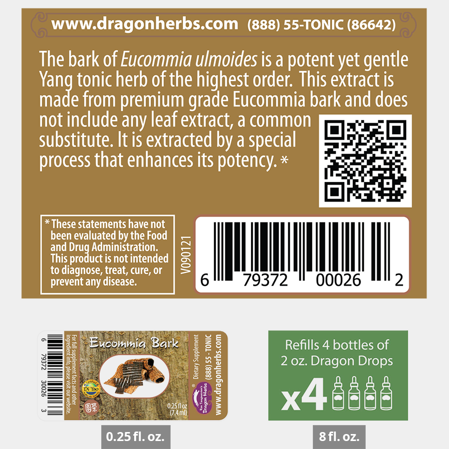 Dragon Herbs Eucommia Drops 2fl oz (60ml)
