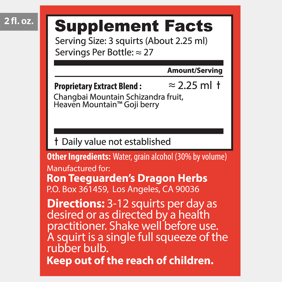 Dragon Herbs Goji & Schizandra Drops 240ml (8floz)