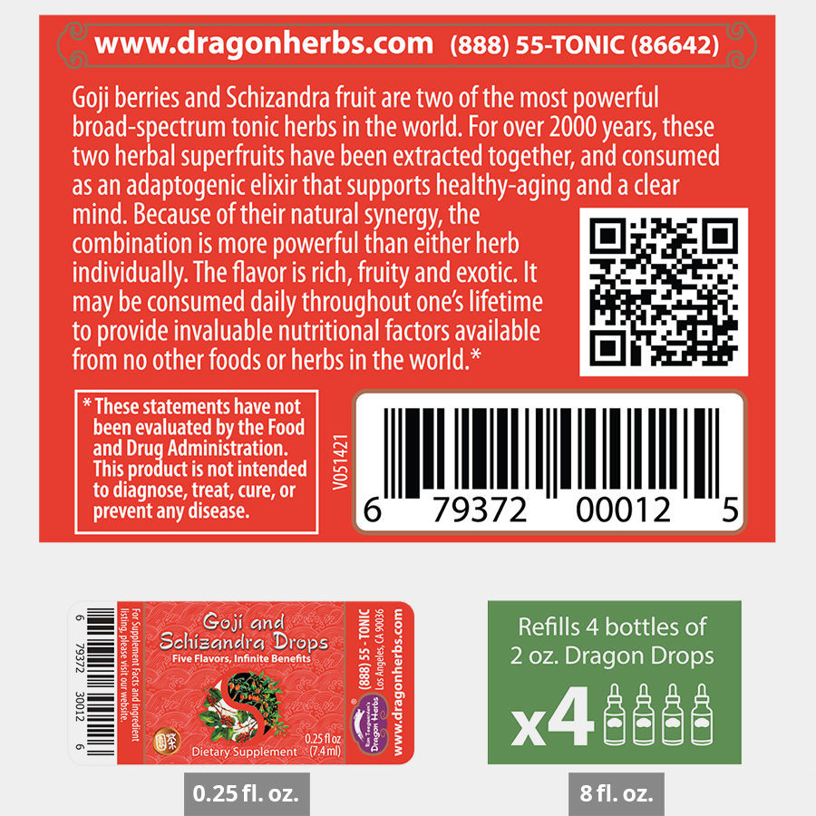Dragon Herbs Goji & Schizandra Drops 240ml (8floz)