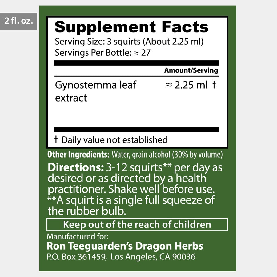 Dragon Herbs | Gynostemma Drops | 2 fl oz |