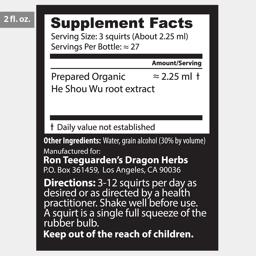 Dragon Herbs He Shou Wu Drops 2 fl. oz. (60 ml)