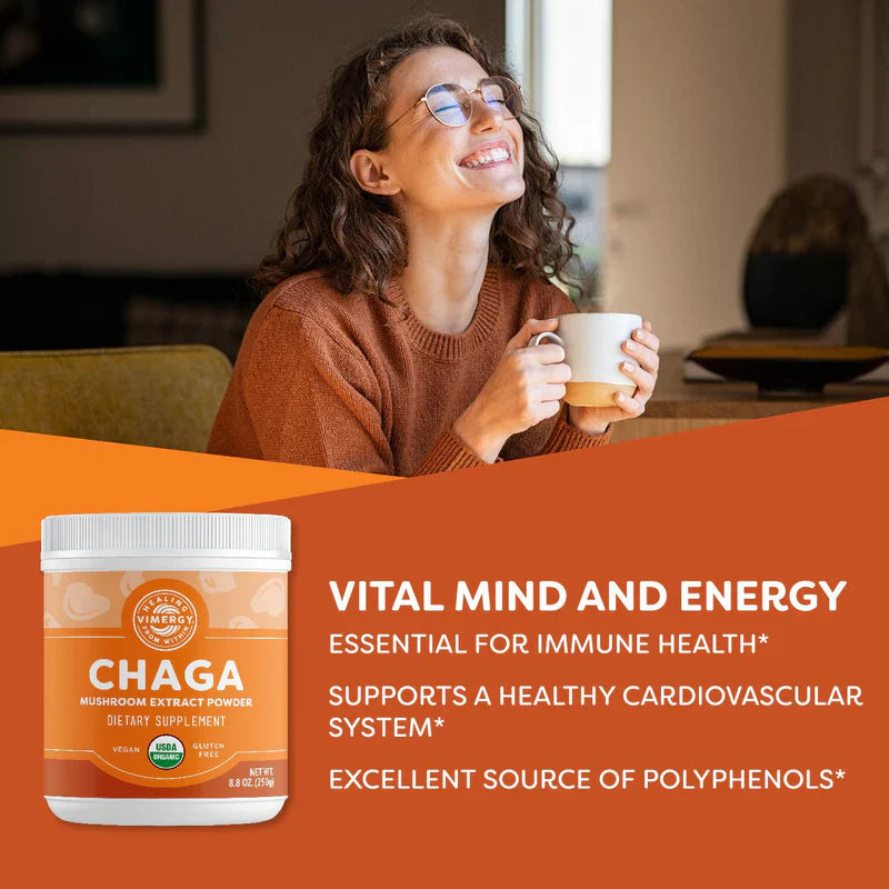 Vimergy Herbs - USDA Organic Chaga Extract Powder 250g