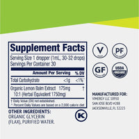 Thumbnail for Vimergy Herbs - Organic Lemon Balm 10:1 30ml