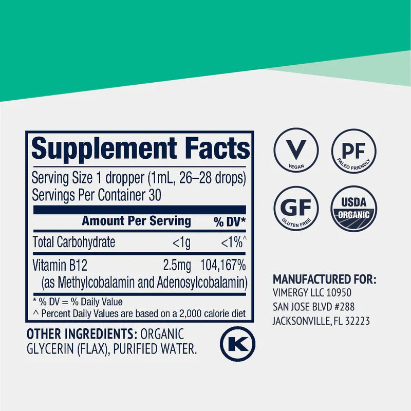 Vimergy Herbs - Liquid B12 (30ml)
