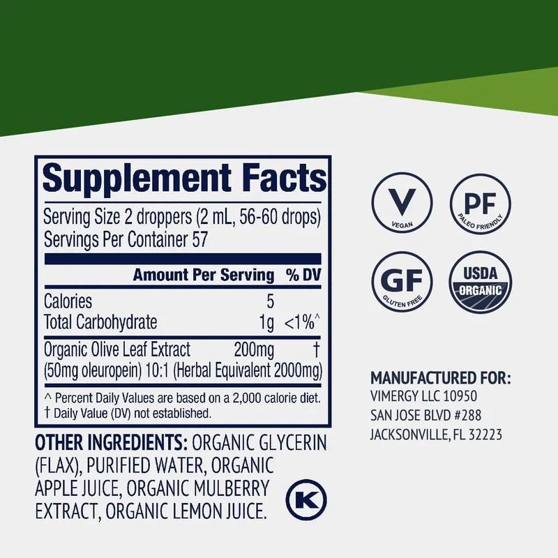Vimergy Herbs - Olive Leaf 115ml