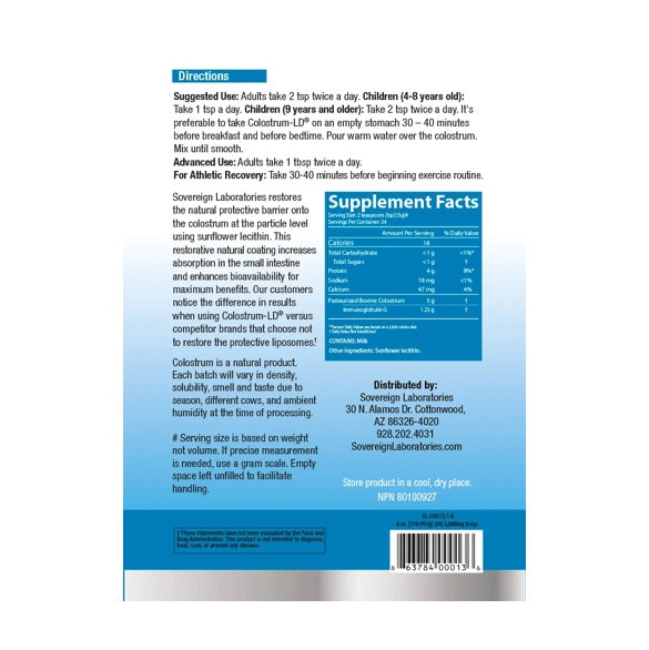 Sovereign Labs - Colostrum LD® Powder - 16 oz. (454 grams)