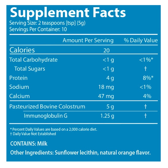 Sovereign Labs - PRO Colostrum LD® Powder, Organic Vanilla Flavor - 50g Sample bag