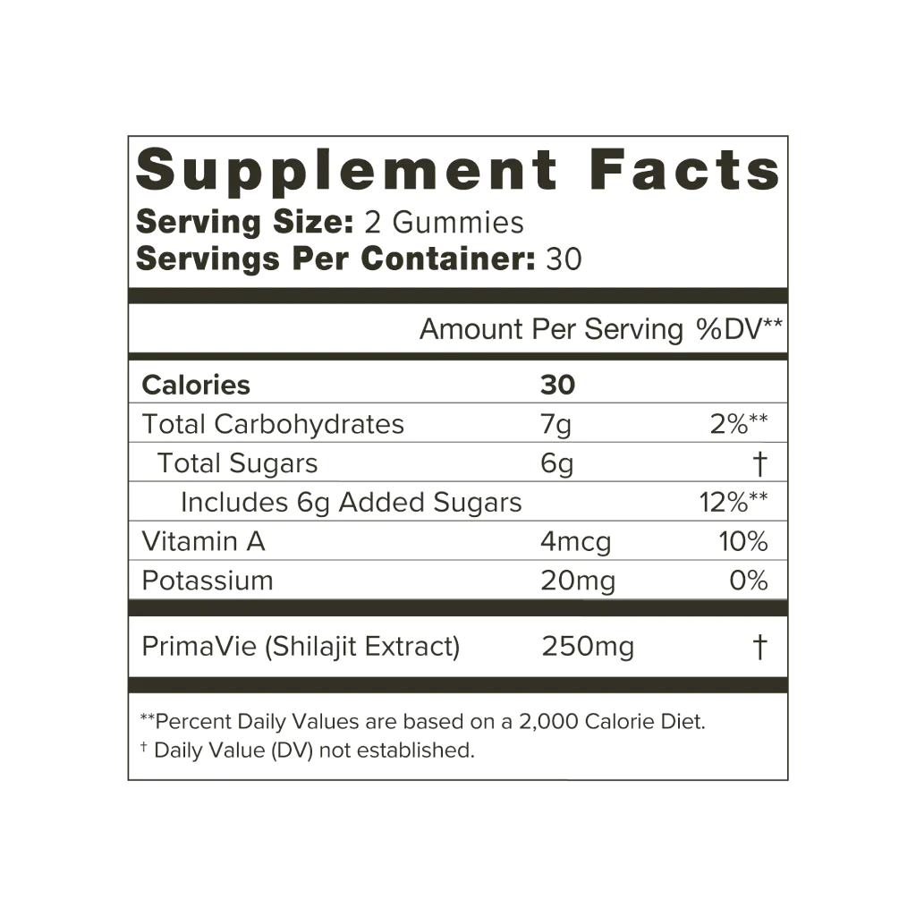 Organifi - Shilajit 60 Gummies (30 servings)