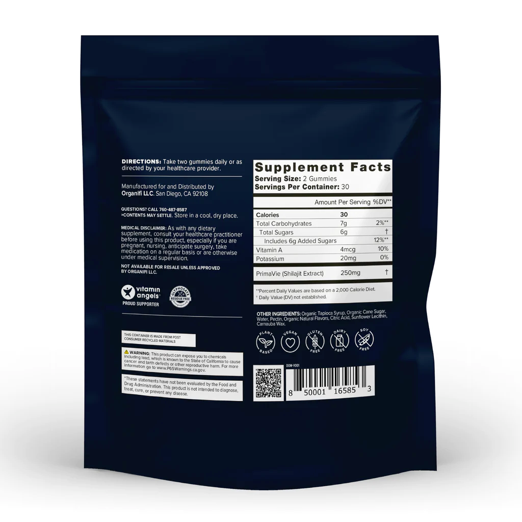 Organifi - Shilajit 60 Gummies (30 servings)