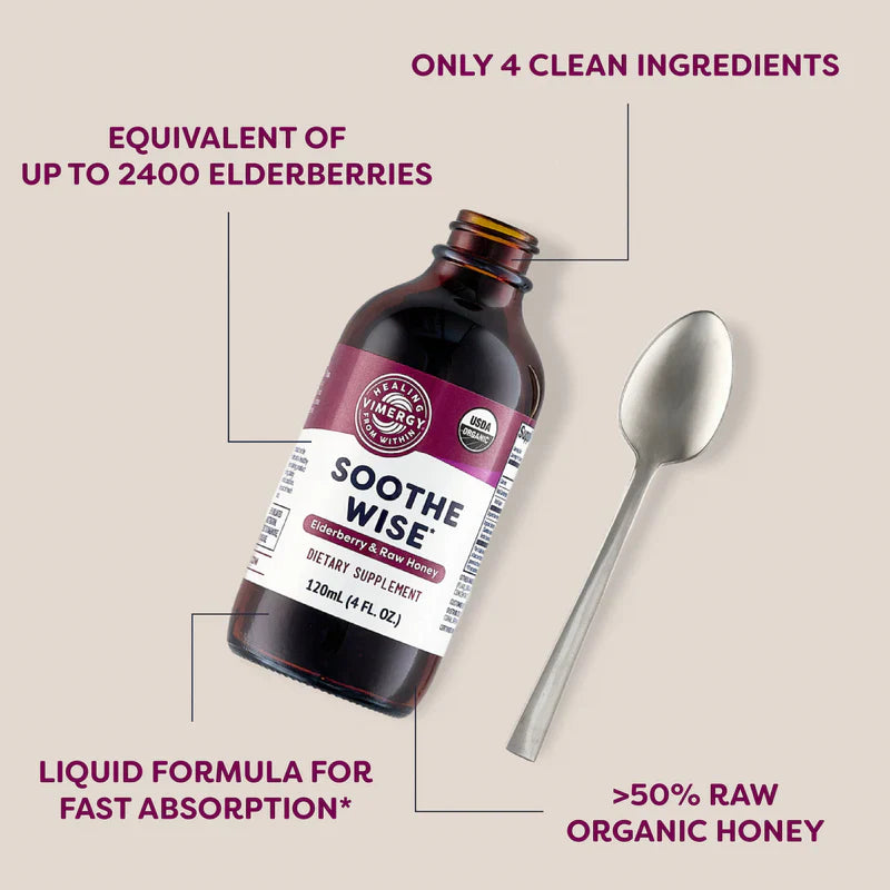 Vimergy Herbs - Soothe Wise (Elderberry & Raw Honey) 120ml