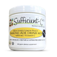 Thumbnail for Sufficient C - High Dose Lemon Peach Immune-Ade drink mix - 250 gram size