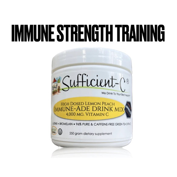 Sufficient C - High Dose Lemon Peach Immune-Ade drink mix - 250 gram size
