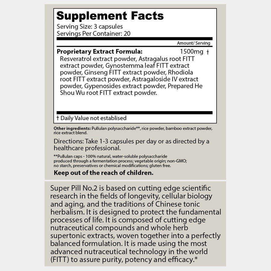 Dragon Herbs Ron Teeguarden's Super Pill No. 2 60caps (420mg)