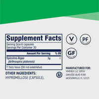 Thumbnail for Vimergy Herbs - Spirulina Capsules 180 Capsules