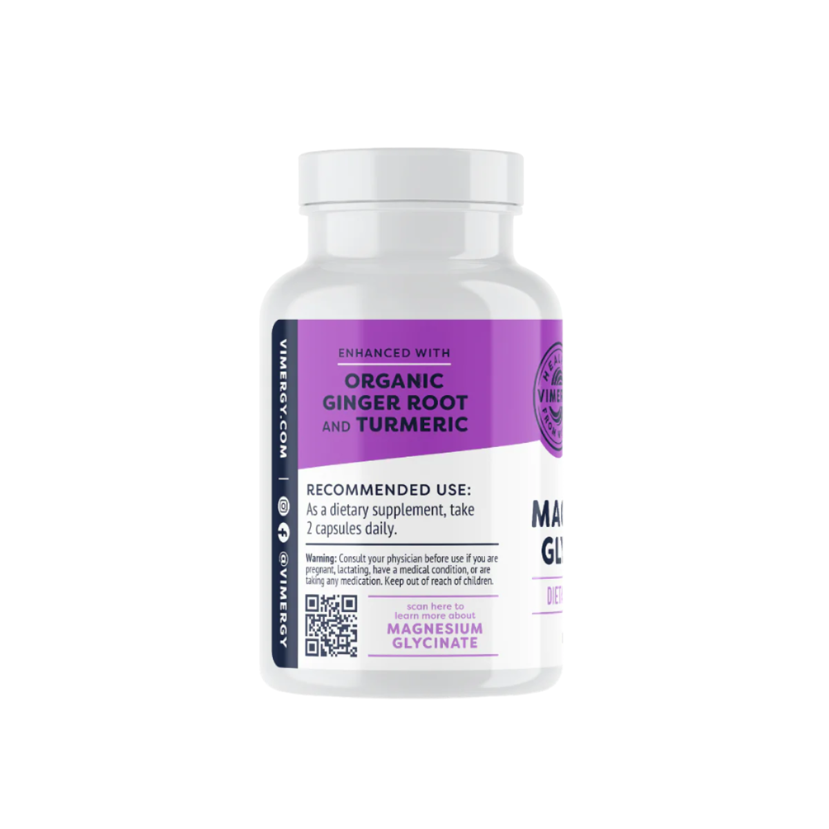 Vimergy Herbs - Magnesium Glycinate 60caps (Trial Size)