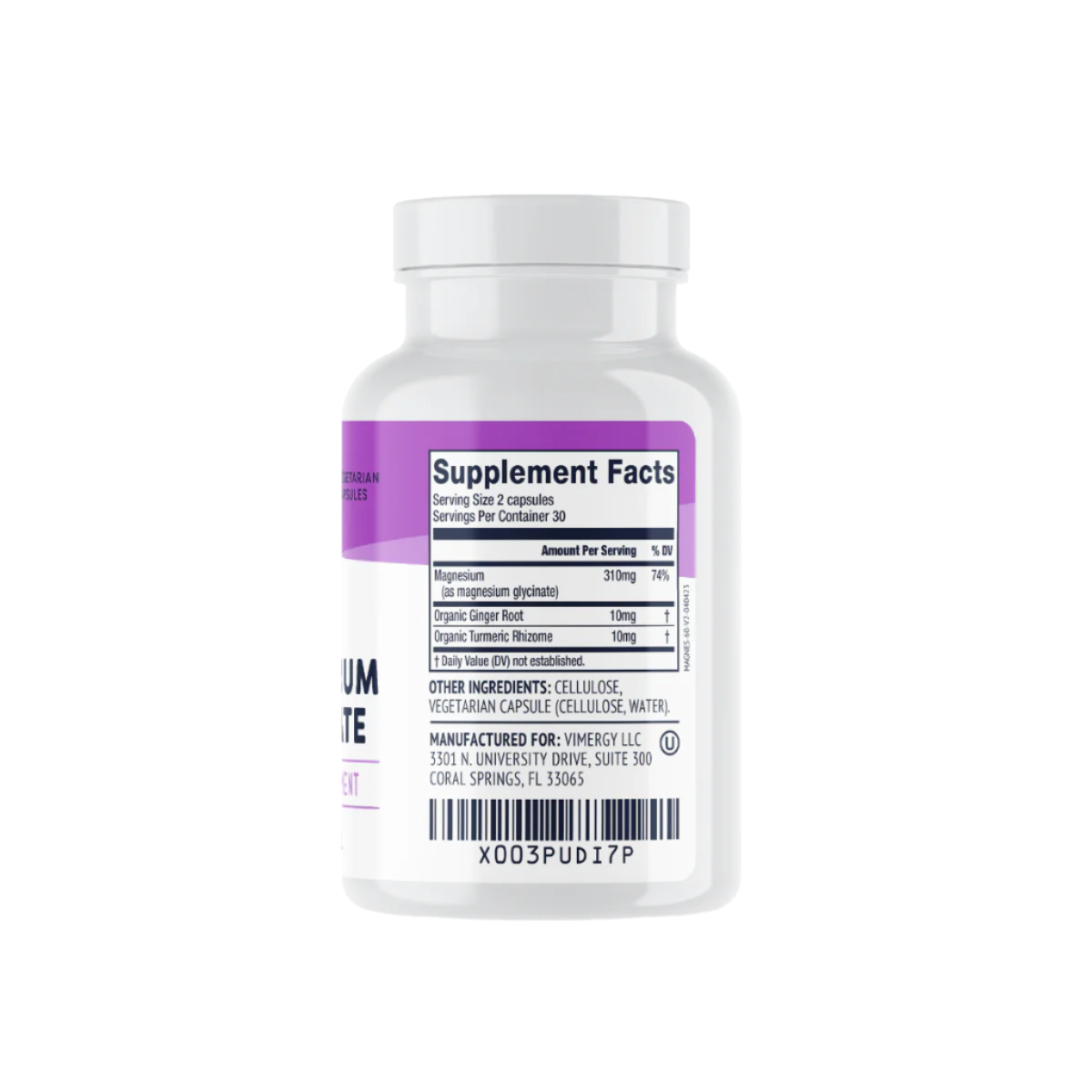 Vimergy Herbs - Magnesium Glycinate 60caps (Trial Size)
