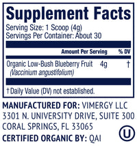 Thumbnail for Vimergy Herbs - Wild Blueberry Powder 120g (Trial Size)