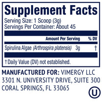 Thumbnail for Vimergy Herbs - USA Grown Spirulina Powder 135g (Trial Size)